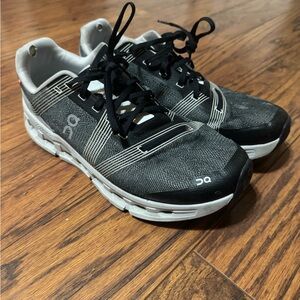 On Running Men's Gray and Black Athletic Shoes